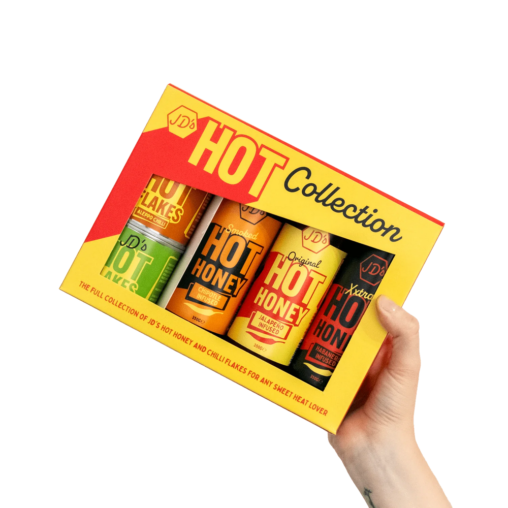 JD's Hot Collection Gift Set (3 x Hot Honey & 2 x Chilli Flakes)